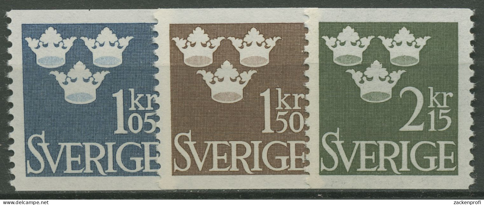 Schweden 1962 Freimarken Drei Kronen 492/94 Postfrisch - Ungebraucht