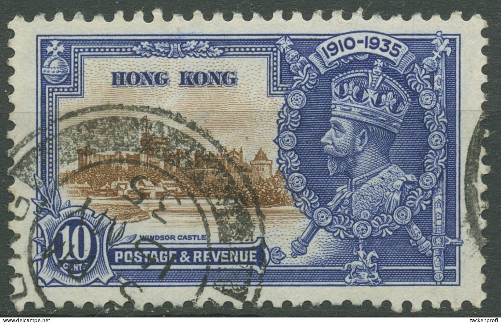 Hongkong 1935 25. Thronjubiläum König Georgs V. 134 Gestempelt - Usados
