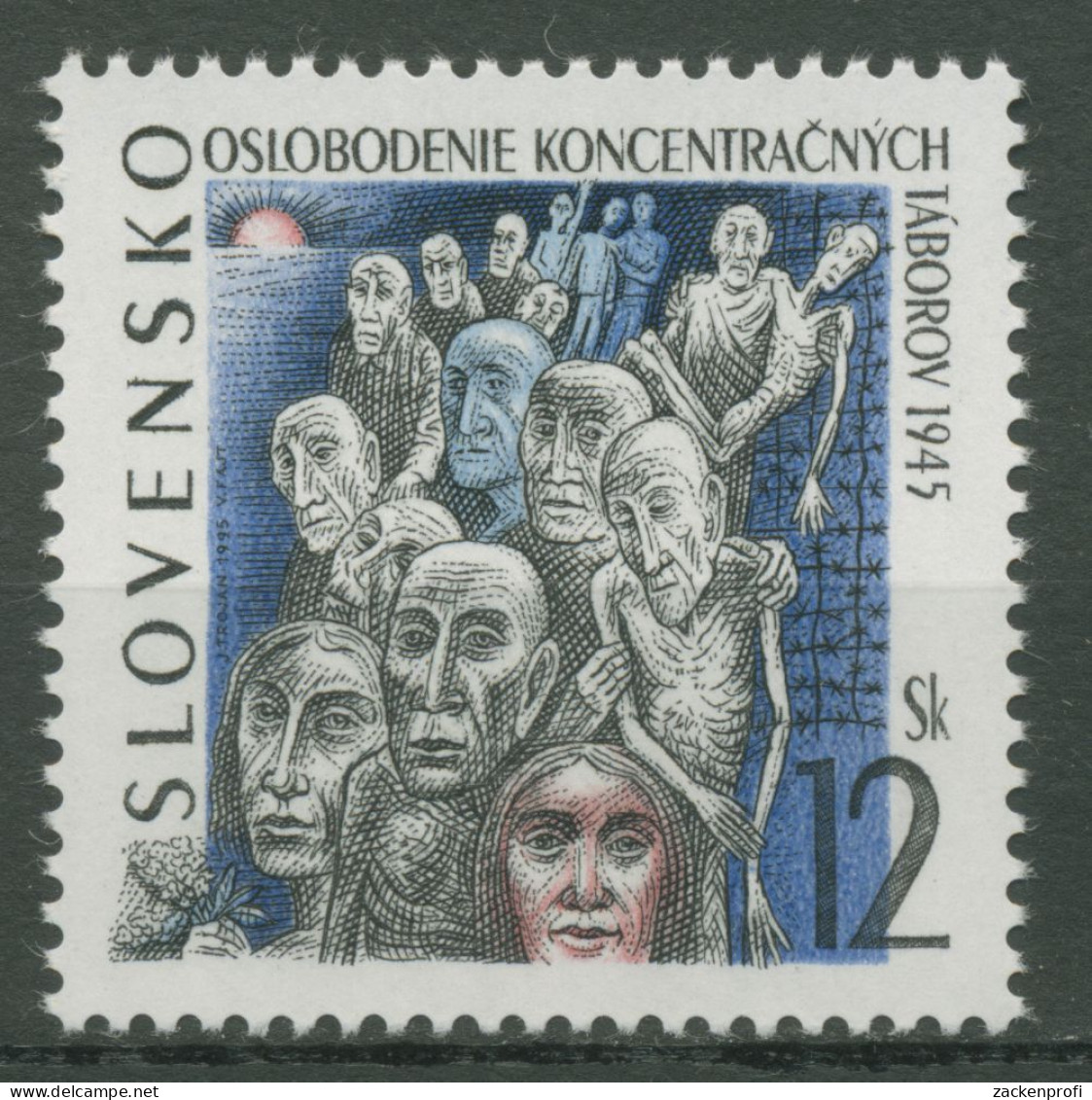Slowakei 1995 Befreiung Der Konzentrationslager 227 Postfrisch - Unused Stamps