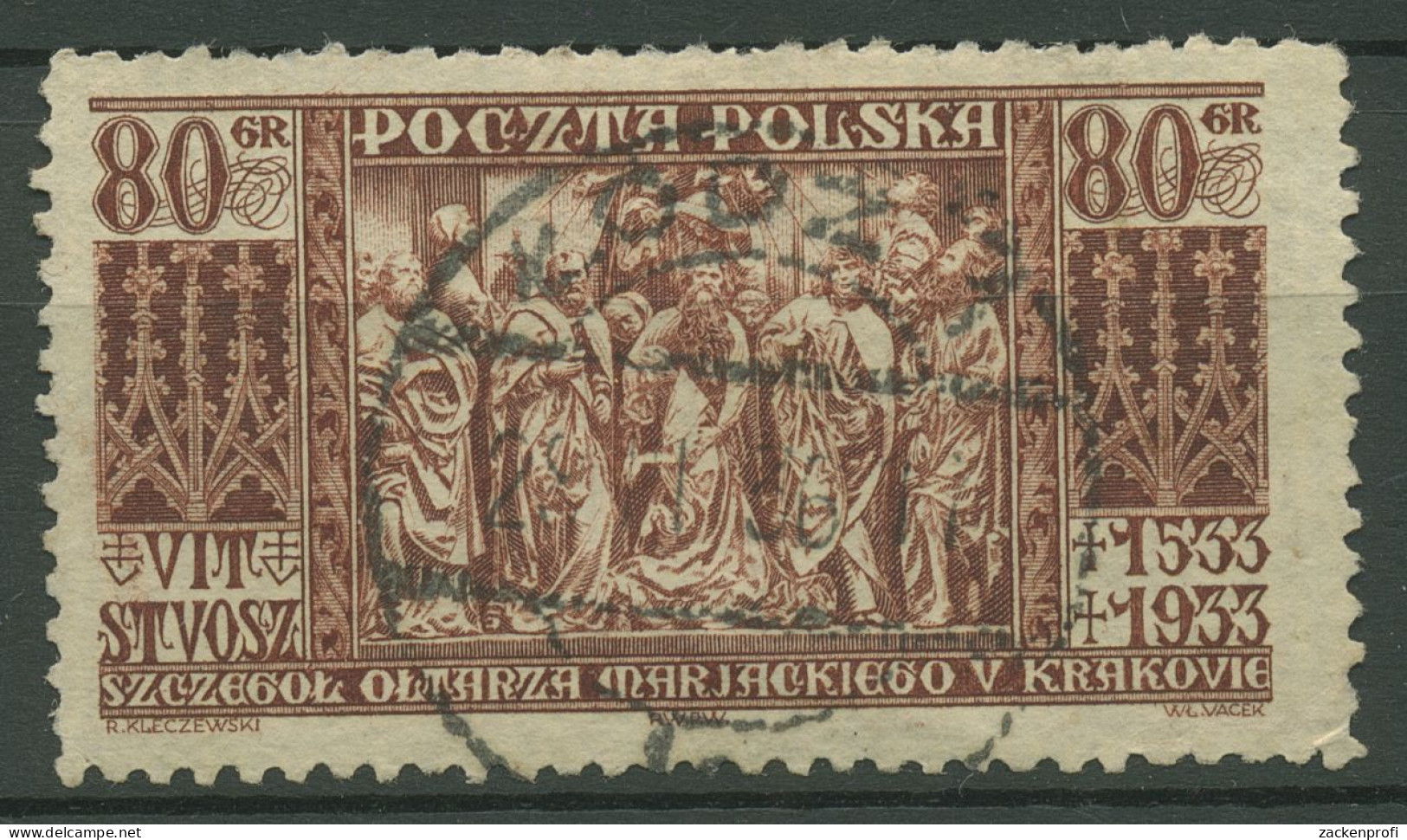 Polen 1933 400. Todestag Von Veit Stoß 282 Gestempelt - Used Stamps