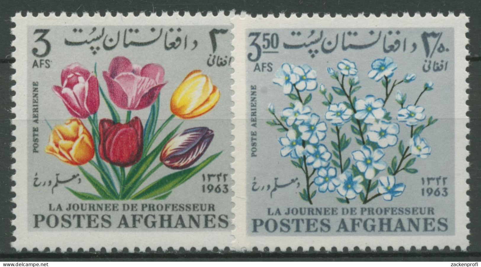 Afghanistan 1964 Tag Des Lehrers Blumen 866/67 Postfrisch - Afghanistan