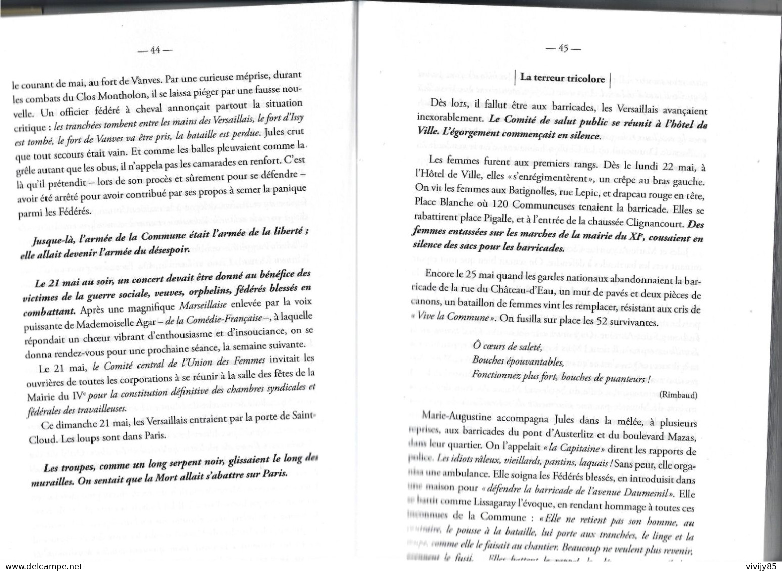85 - ARDELAY( Les HERBERS ) - T.B. Livre " Une Vendéenne Dans La Commune De Paris " - Pays De Loire