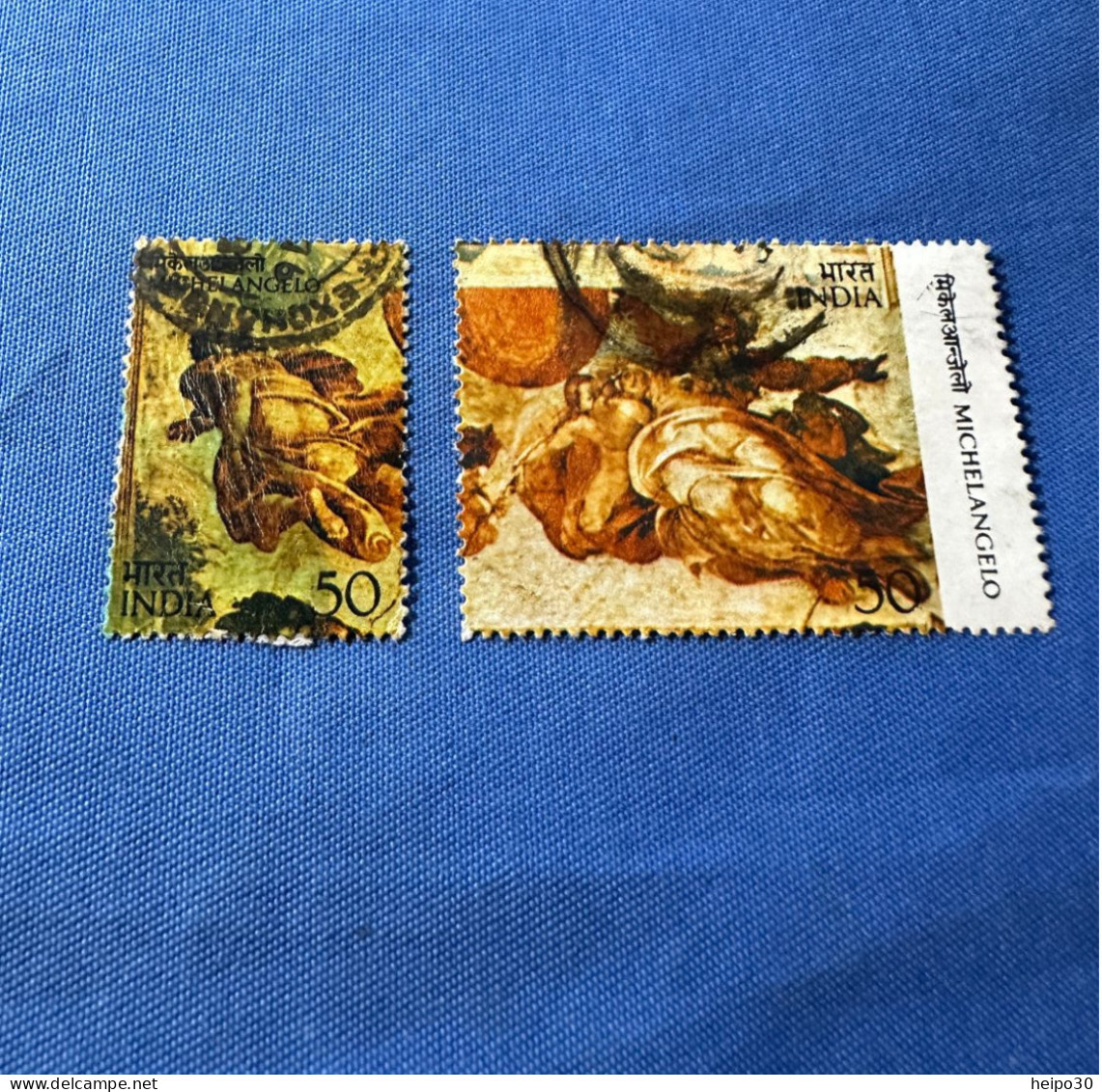 India 1975 Michel 633-34 Michelangelo Buonarroti - Used Stamps