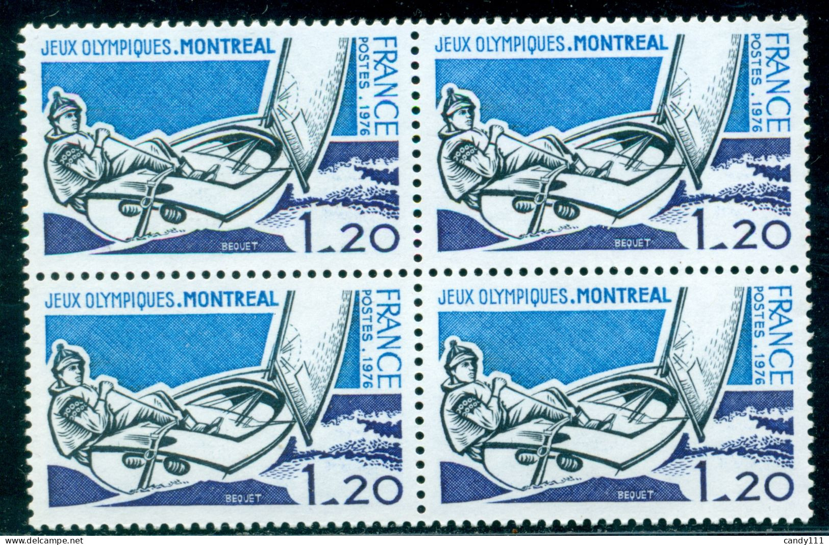 1976 Montreal Olympics,sailing Race,boat,France,1980, MNH X4 - Estate 1976: Montreal