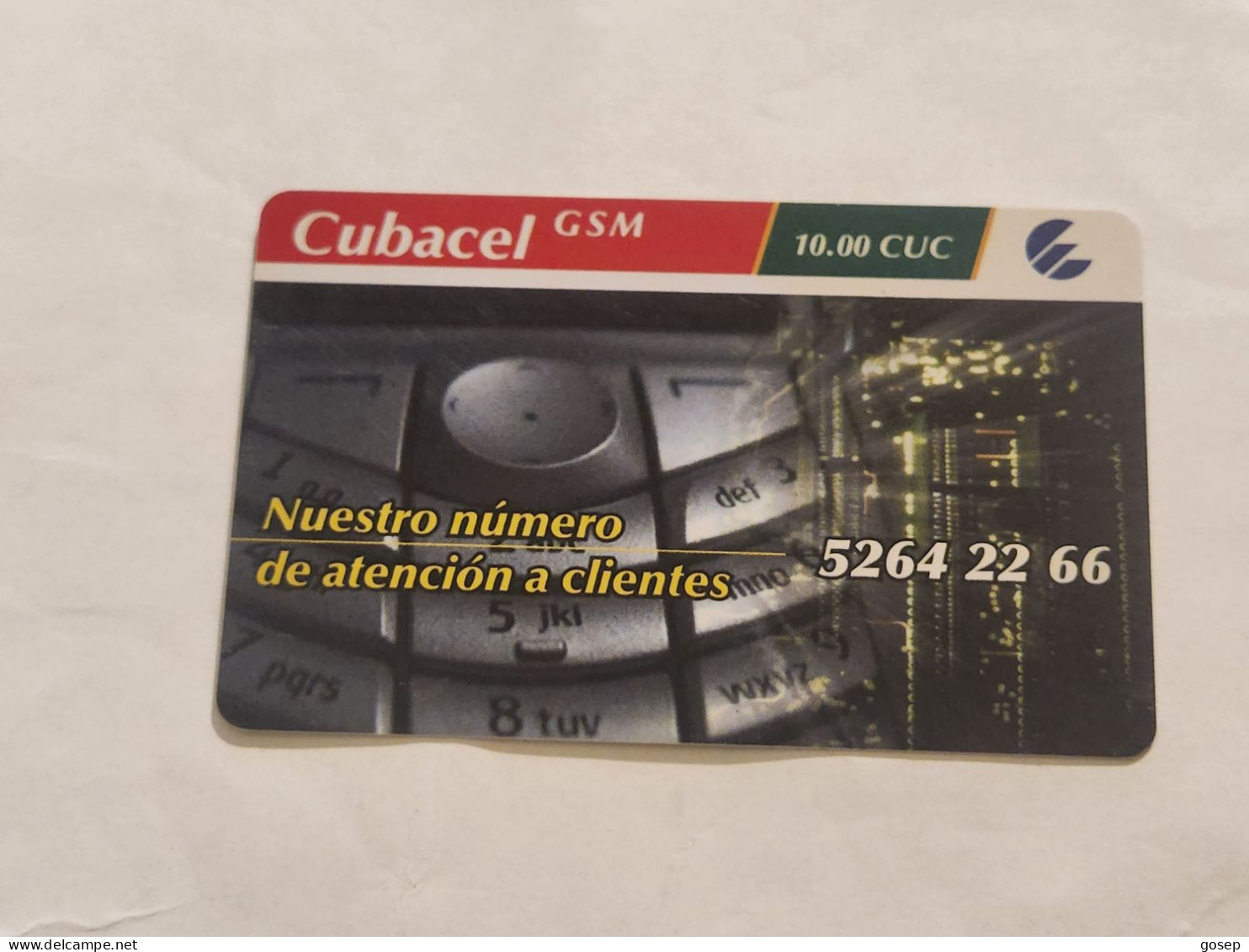 CUBA-(Cubacel-01Cc)-Nuestro Número De-(69)-(10 CUC)-(4061834904488)-used Card+1card Prepiad Free - Cuba