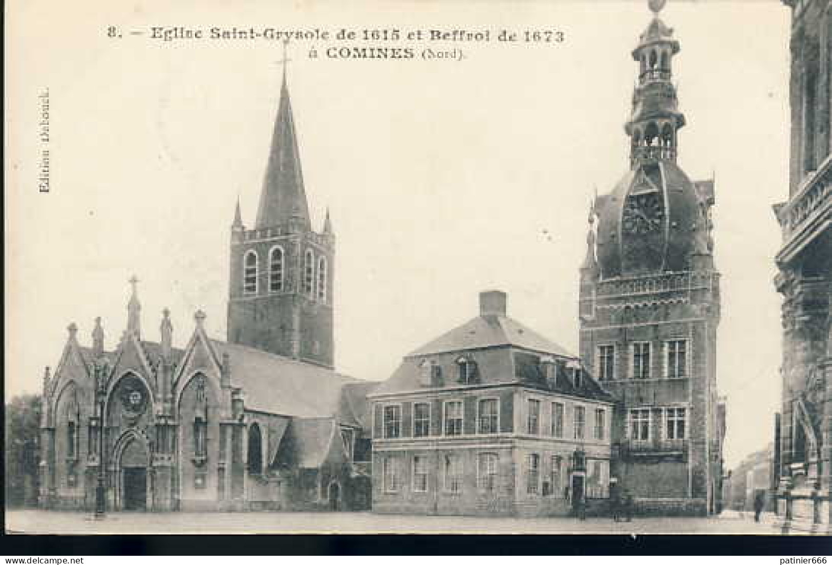 Comines Eglise Saint Grysole De 1615 Et Beffroi De 1673 - Comines-Warneton - Komen-Waasten