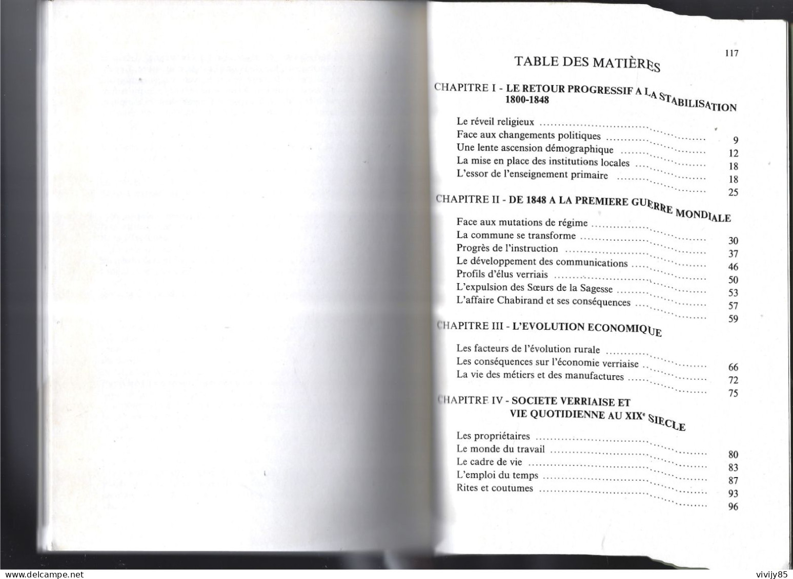 85 - LA VERRIE -Beau livre peu courant de 118 pages " Bourg vendéen de 1800 à 1914 " - fascicule II