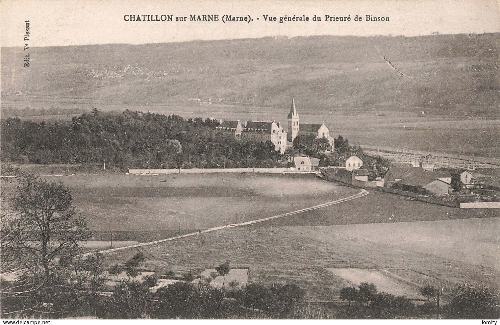 51 Chatillon Sur Marne Vue Générale Du Prieuré De Binson  CPA - Châtillon-sur-Marne