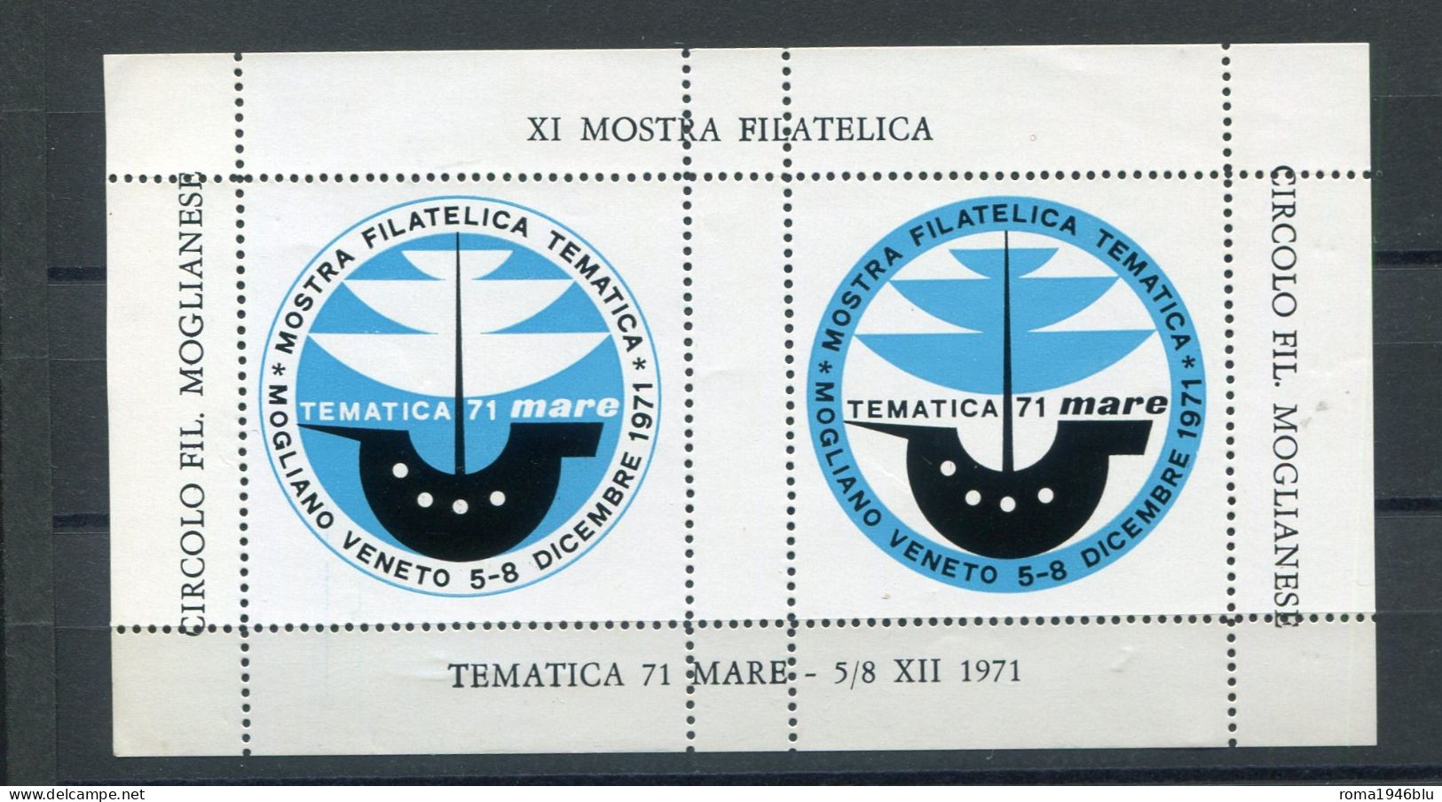 MOGLIANO VENETO 1971  XI MOSTRA FILATELICA - Erinnofilia