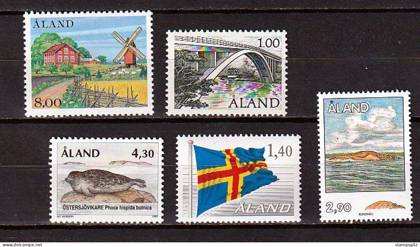 Aland 5 Timbres Neufs** TBE - Ålandinseln