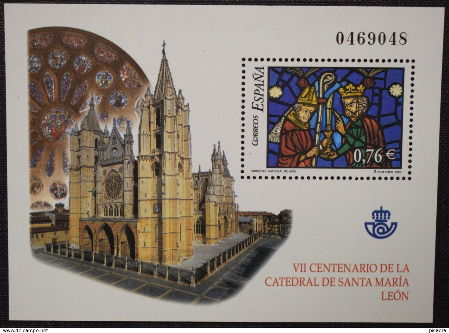 España Spain  2003 Vidrieras Catedral León  Mi BL119  Yv BF118  Edi 4020  Nuevo New MNH ** - Verres & Vitraux