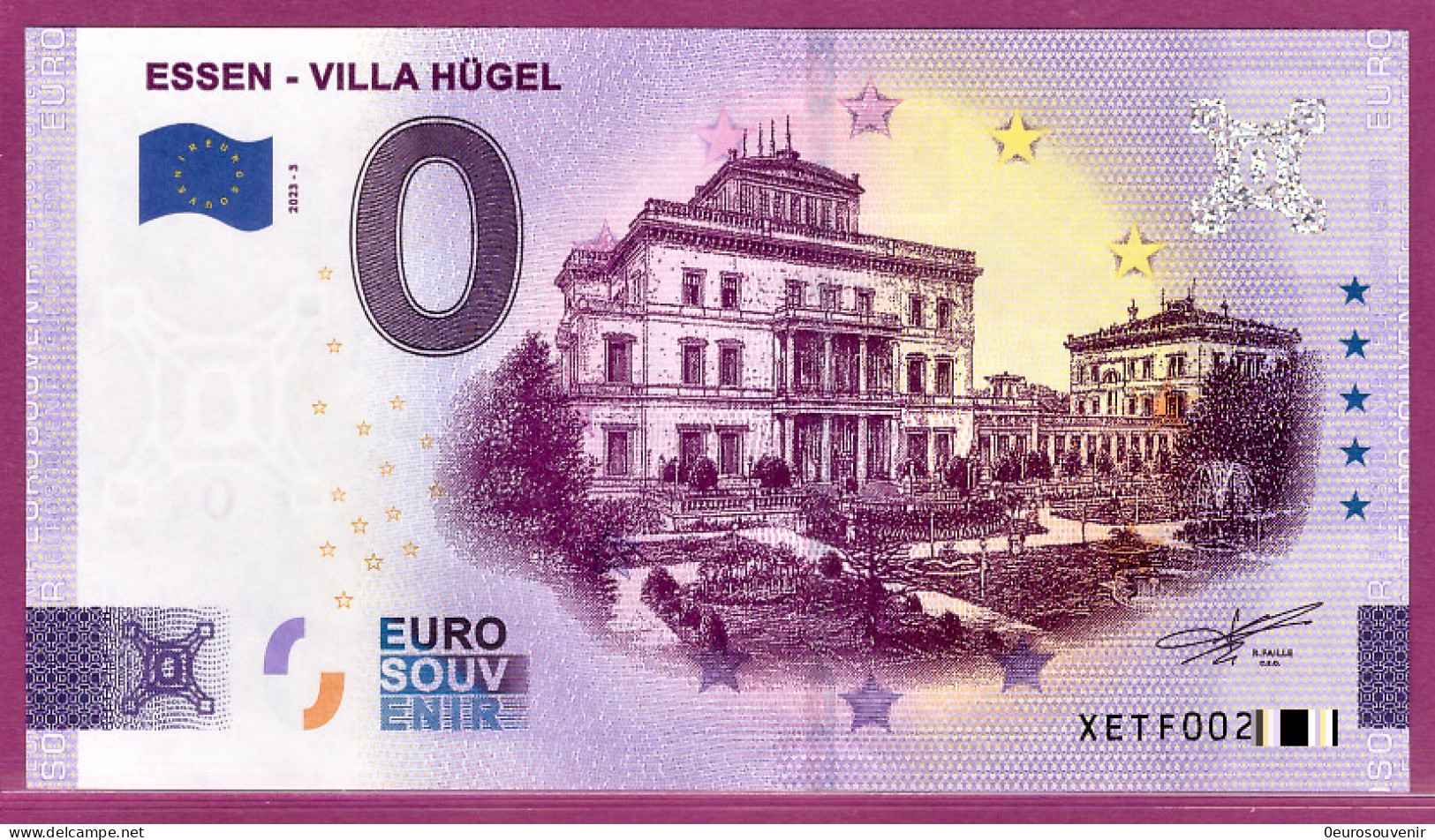 0-Euro XETF 2023-3 ESSEN - VILLA HÜGEL - Nur 148 Stück Ausgegeben ! - Essais Privés / Non-officiels