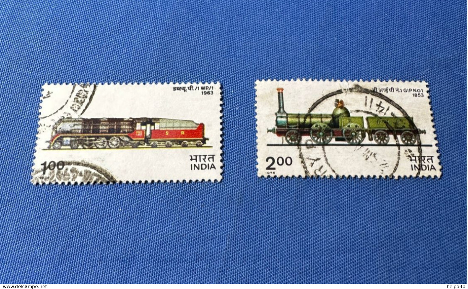 India 1976 Michel 675+76 Lokomotiven - Usati