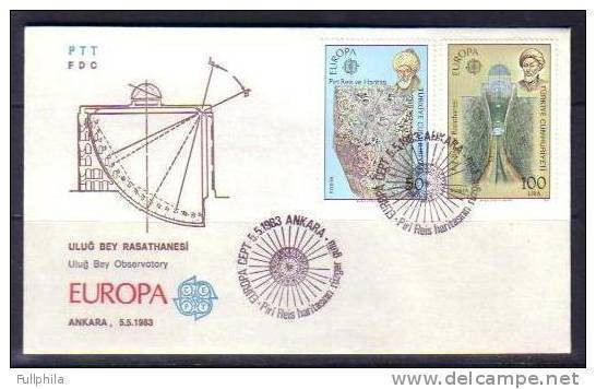 1983 TURKEY EUROPA CEPT ULUG BEY OBSERVATORY FDC - 1983