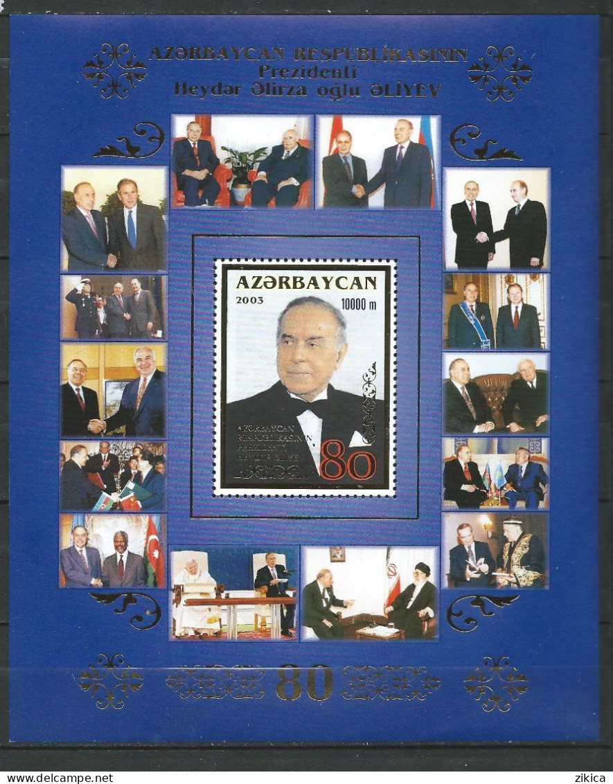 Azerbaijan - 2003 The 80th Ann. Of The Birth Of President Heydar Aliyev. S/S  MNH** - Aserbaidschan