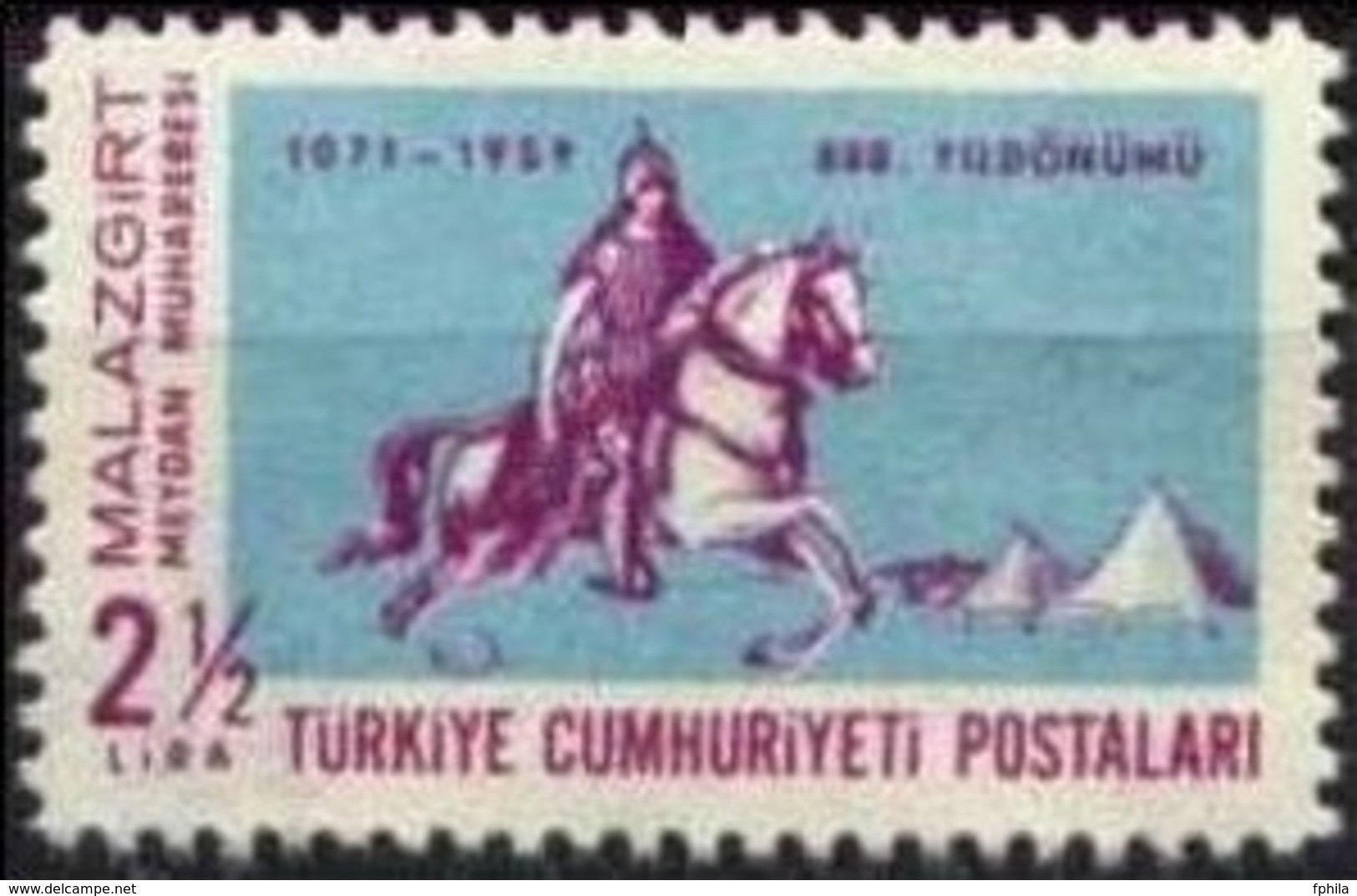 1959 TURKEY 885TH YEAR OF THE MAJOR BATTLE OF MALAZGIRT MNH ** - Unused Stamps