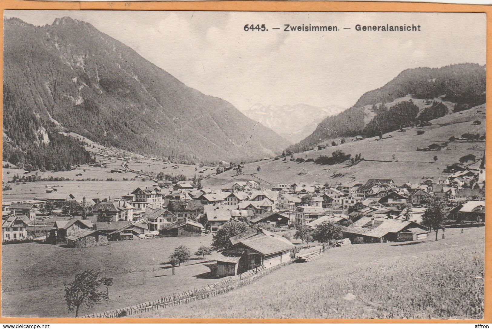 Zweisimmen Hotel De La Poste Switzerland 1905 Postcard - Zweisimmen