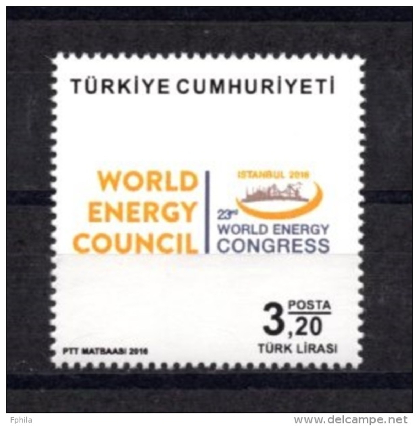 2016 TURKEY 23RD WORLD ENERGY CONGRESS MNH ** - Ongebruikt