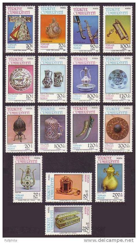1984-1985-1986-1987 TURKEY TOPKAPI MUSEUM 4x Sets MNH ** - Unused Stamps