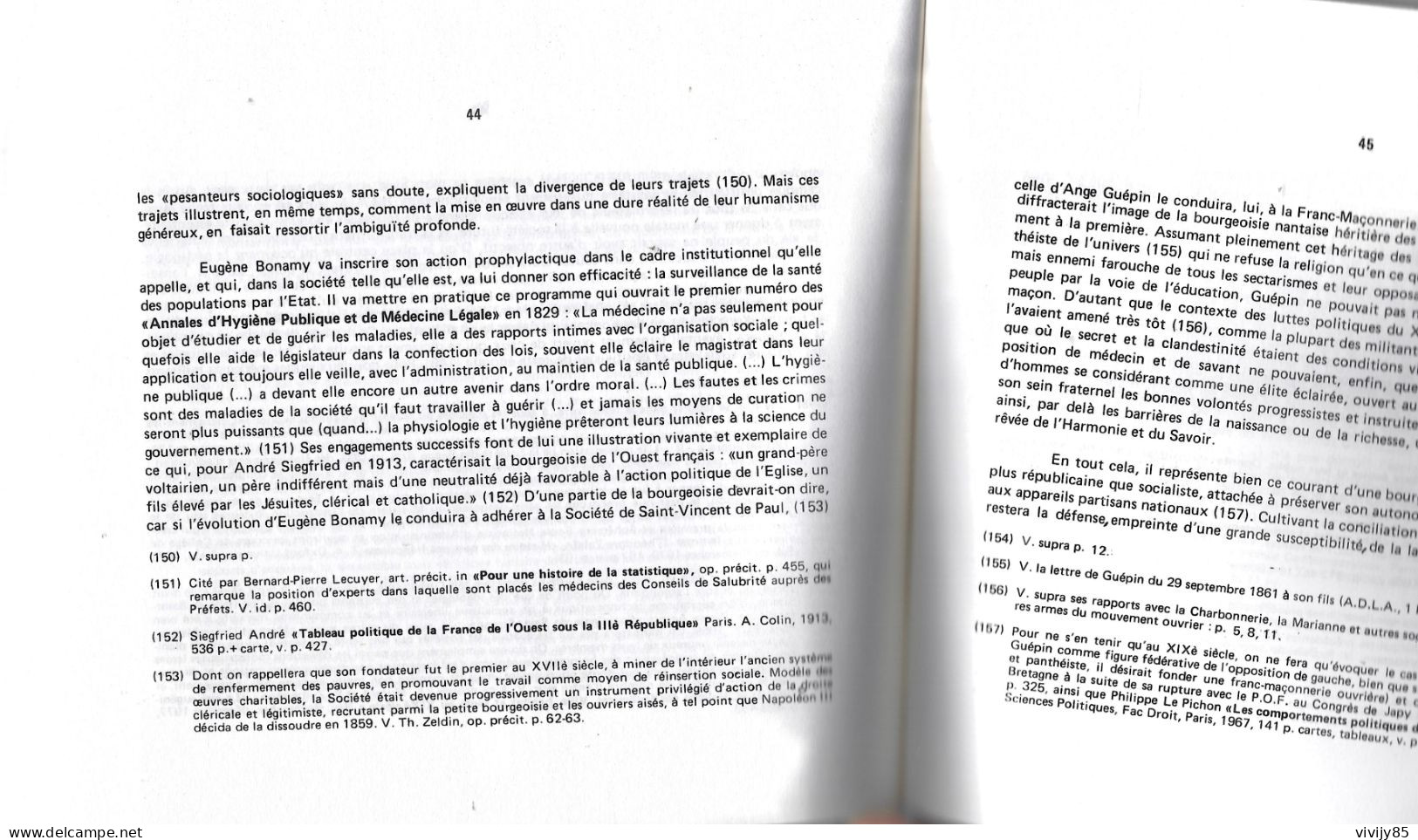 44 - Livre " NANTES Au XIX è Sècle " Statistique Topographique , Industrielle Et Morale - Pays De Loire