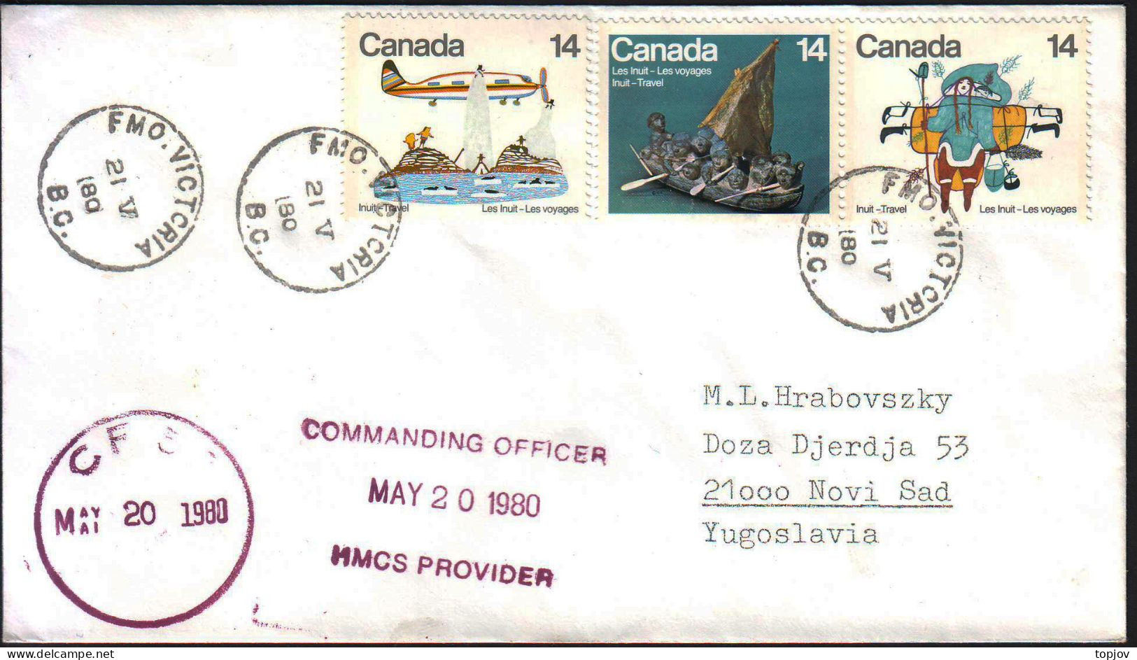 CANADA - CFS - HMCS PROVIDER - FMO VICTORIA - 1980 - Expéditions Arctiques