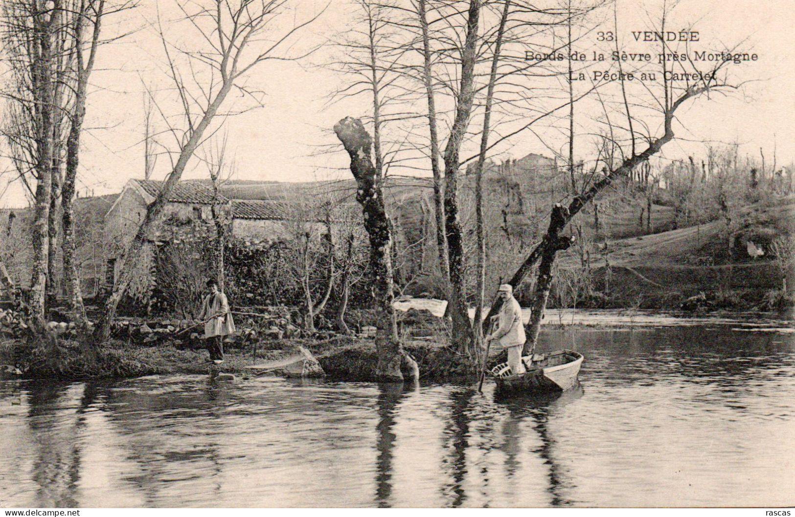 CPA - P - VENDEE - BORD DE LA SEVRE PRES DE MORTAGNE - PECHE AU CARRELET - Mortagne Sur Sevre