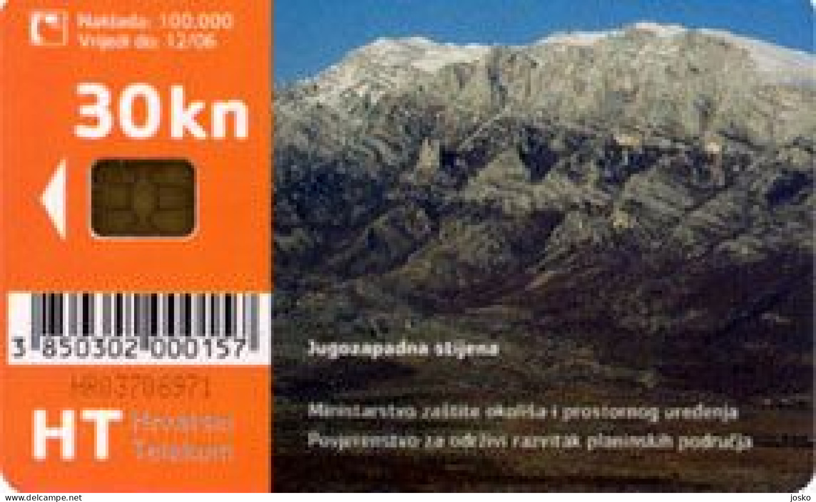 DINARA (Croatia Old Card) Mountain Montagne Mountains Montagnes Berg Montagna Montana Snow Landscape Paysage Landschaft - Paesaggi