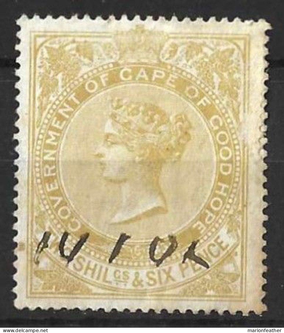 SOUTH  AFRICA.." C.O.G.H..."....QUEEN VICTORIA...(1837-01.)..." 1876."....REVENUE....2/6......BF89B......USED.... - Cap De Bonne Espérance (1853-1904)