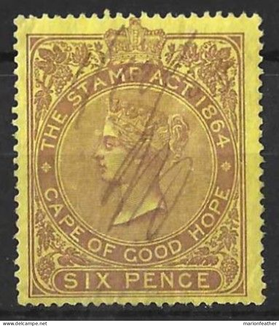 SOUTH  AFRICA.." C.O.G.H..."....QUEEN VICTORIA...(1837-01.)..." 1885."....REVENUE....6d......BF113.......USED.... - Cape Of Good Hope (1853-1904)