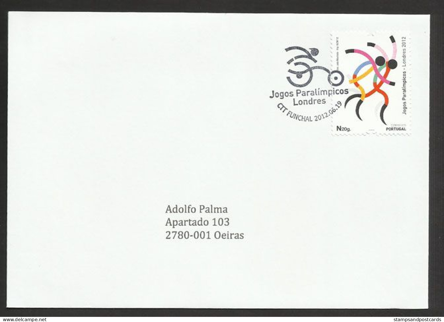 Portugal Jeux Paralympiques London 2012 FDC Cachet Madère Paralympic Games FDC Madeira Postmark - Zomer 2012: Londen