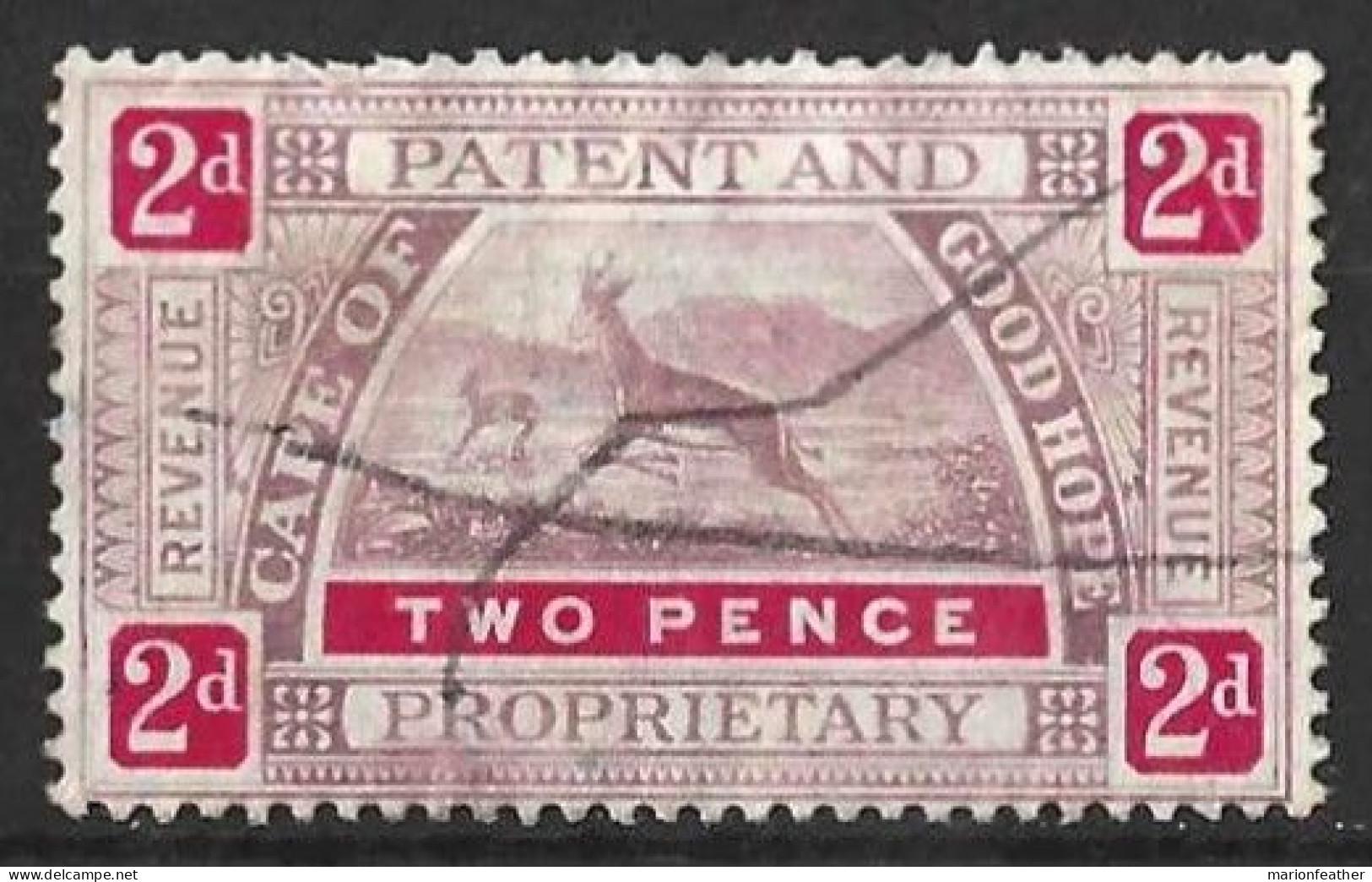 SOUTH  AFRICA.." C.O.G.H..."....KING EDWARD VII..(1901-10.).."..PATENT OFFICE.."......2d......BF12.......USED.... - Cap De Bonne Espérance (1853-1904)