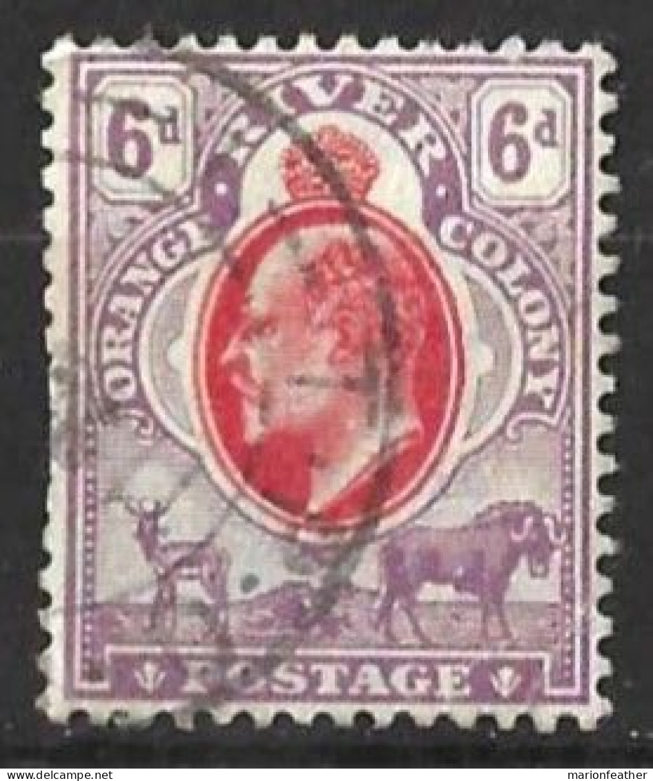 SOUTH  AFRICA.." O.F.S..."....KING EDWARD VII..(1901-10.).." 1903.."....6d......SG145...WATERMARK CROWN.....CDS....USED. - Estado Libre De Orange (1868-1909)