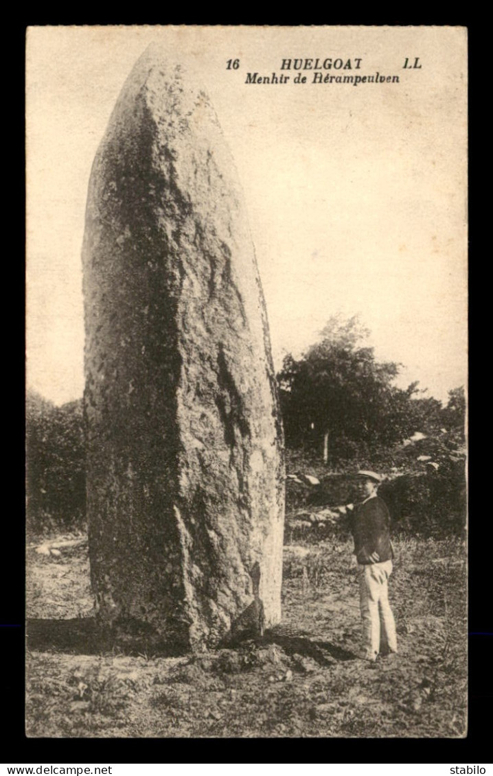 DOLMENS - HUELGOAT - MENHIR DE HERAMPEULVEN (FINISTERE) - Dolmen & Menhire