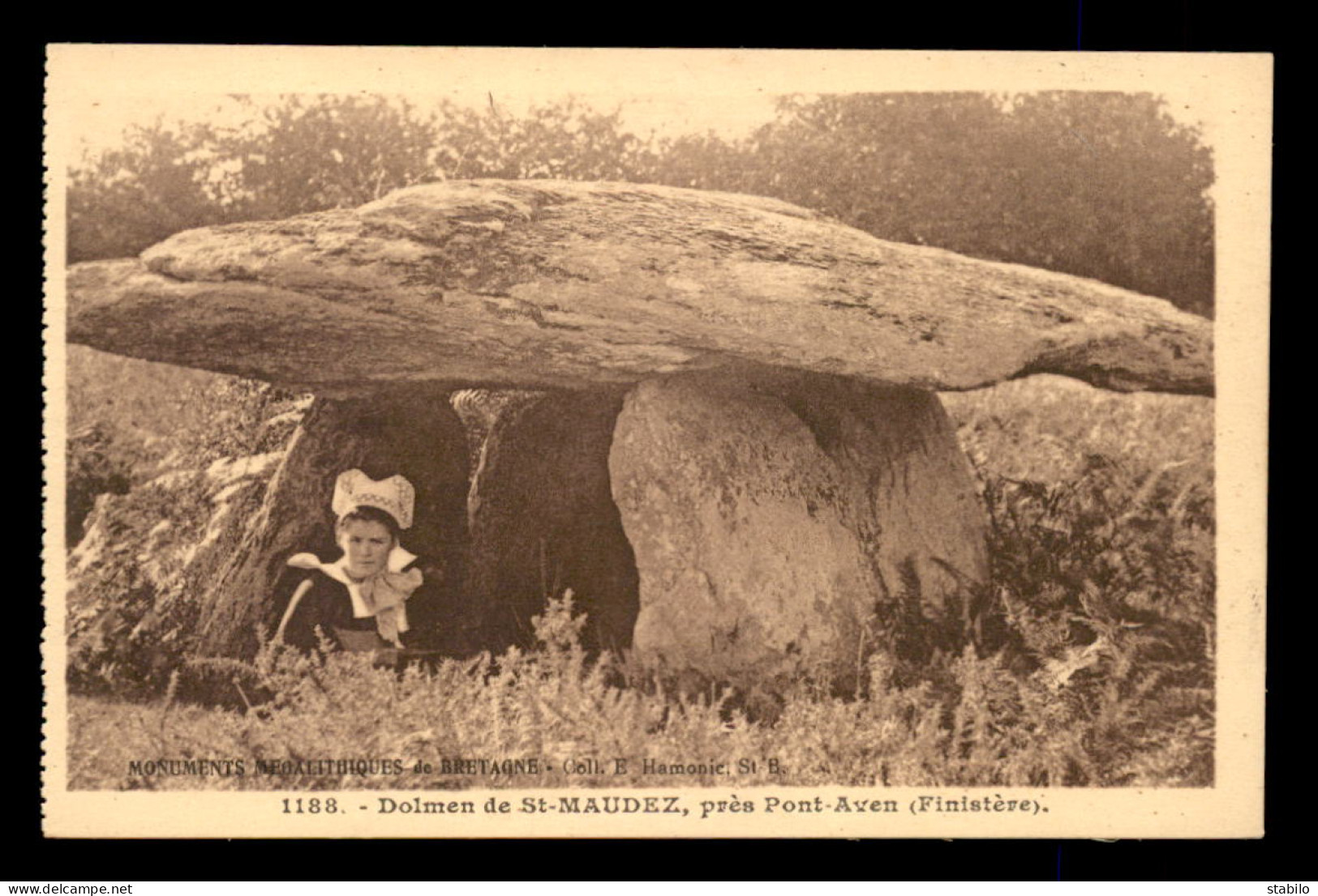 DOLMENS - PONT-AVEN - MENHIR DE ST-MAUDEZ  (FINISTERE) - Dolmen & Menhirs