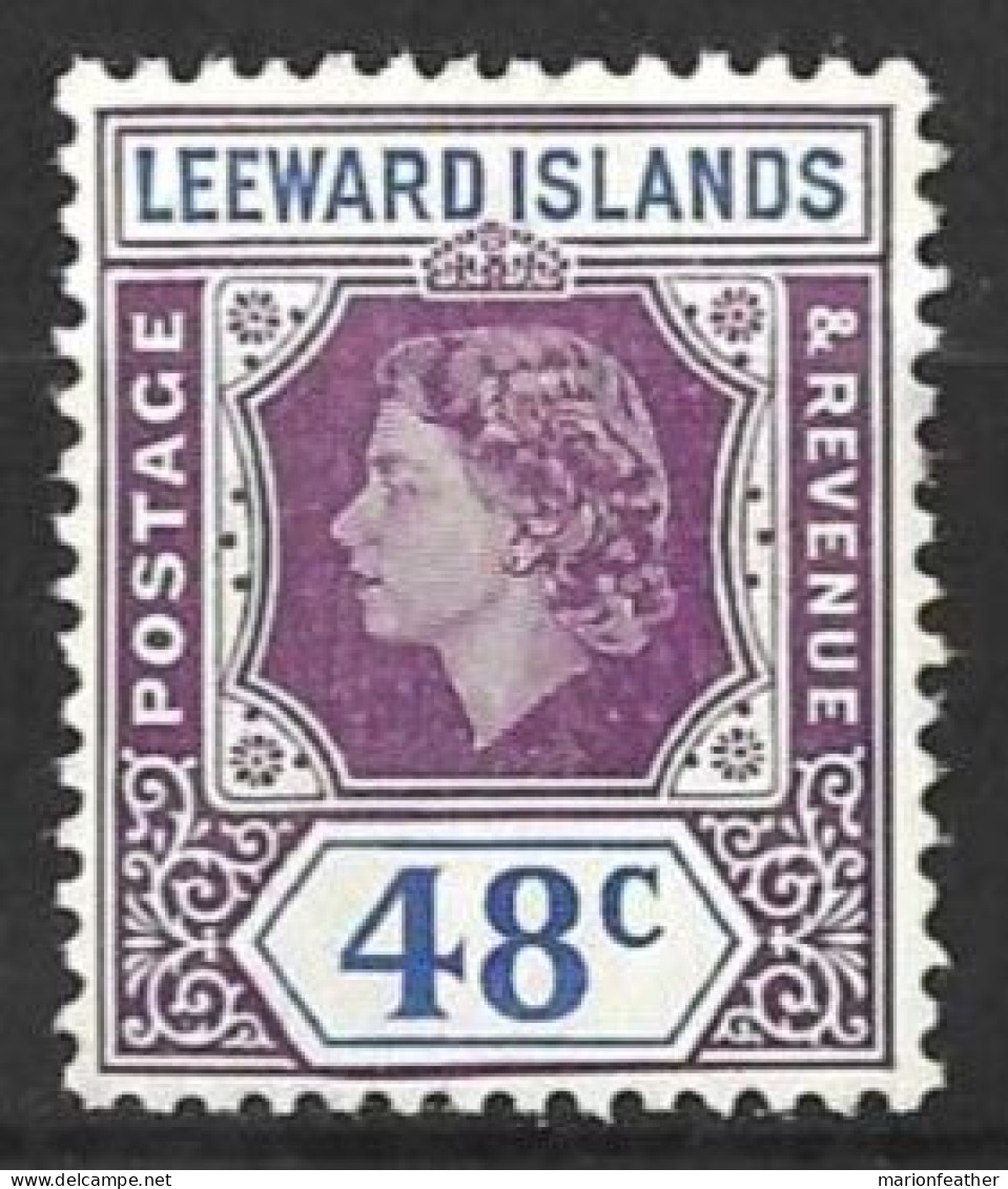 LEEWARD Is.....QUEEN ELIZABETH  II..(1952-22..).....48c.......SG136......(CAT.VAL.£8..).........MH..... - Leeward  Islands