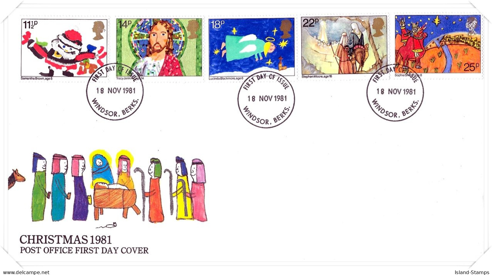 1981 Christmas Unaddressed FDC Tt - 1981-1990 Em. Décimales