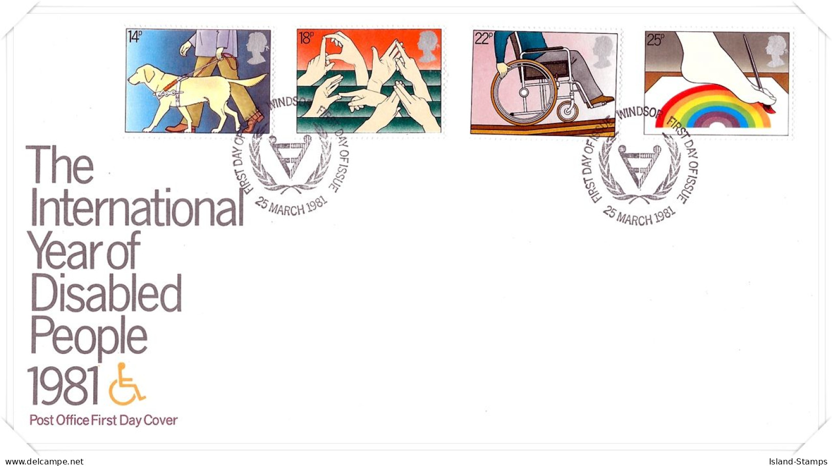 1981 Disabled People Unaddressed FDC Tt (2) - 1981-1990 Dezimalausgaben