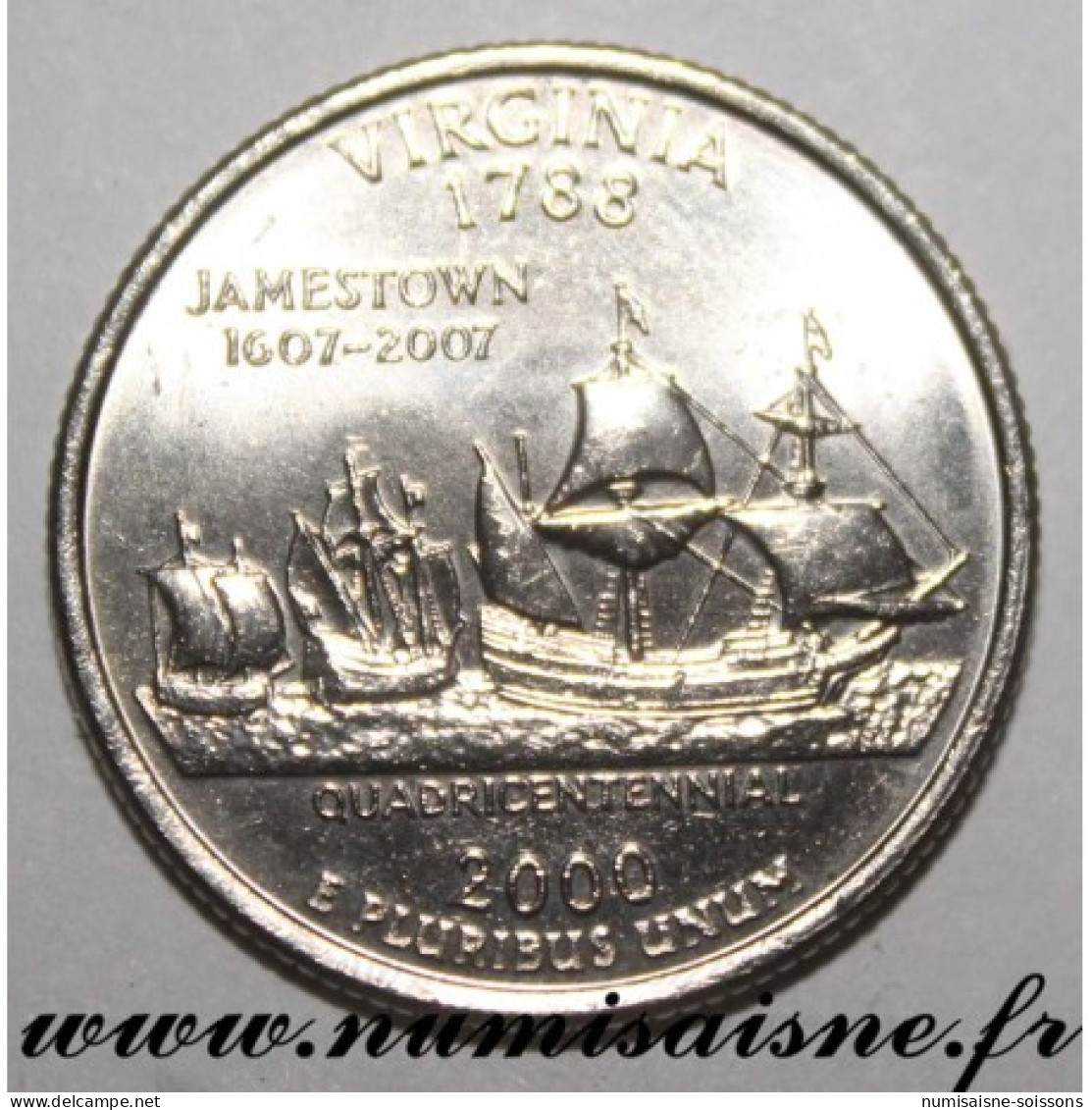 ÉTATS UNIS - KM 309 - 1/4 DOLLAR 2000 D - Denver - VIRGINIE - SPL - 1999-2009: State Quarters