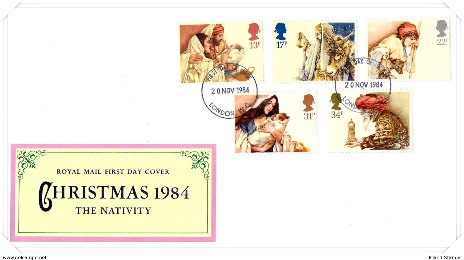 1984 Christmas Unaddressed FDC Tt - 1981-1990 Em. Décimales