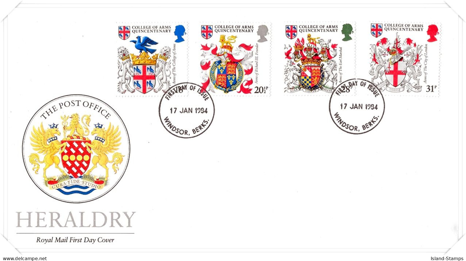 1984 Heraldry Unaddressed FDC Tt - 1981-1990 Dezimalausgaben