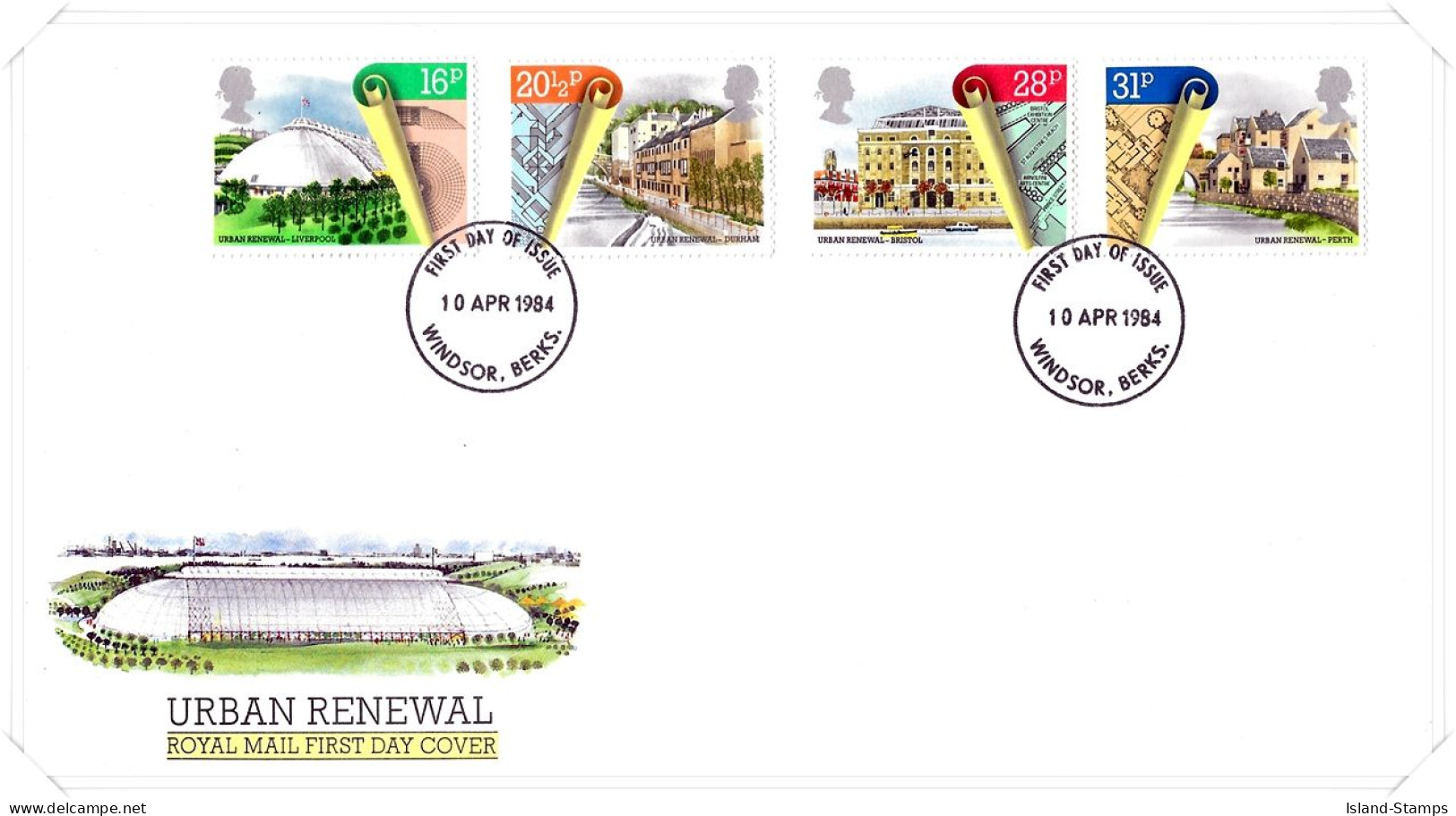 1984 Urban Renewal Unaddressed FDC Tt (2) - 1981-1990 Decimal Issues