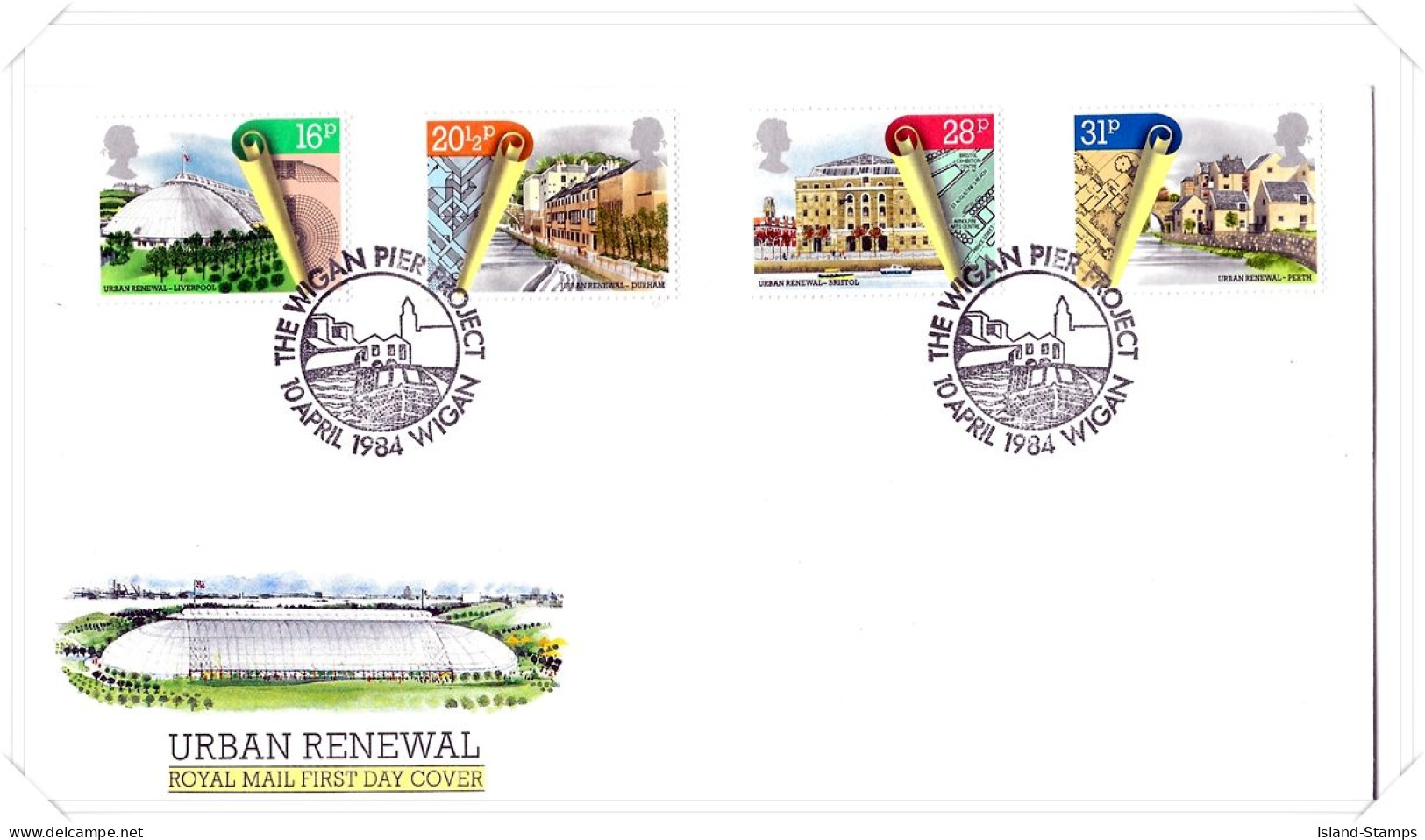 1984 Urban Renewal Unaddressed FDC Tt - 1981-1990 Dezimalausgaben