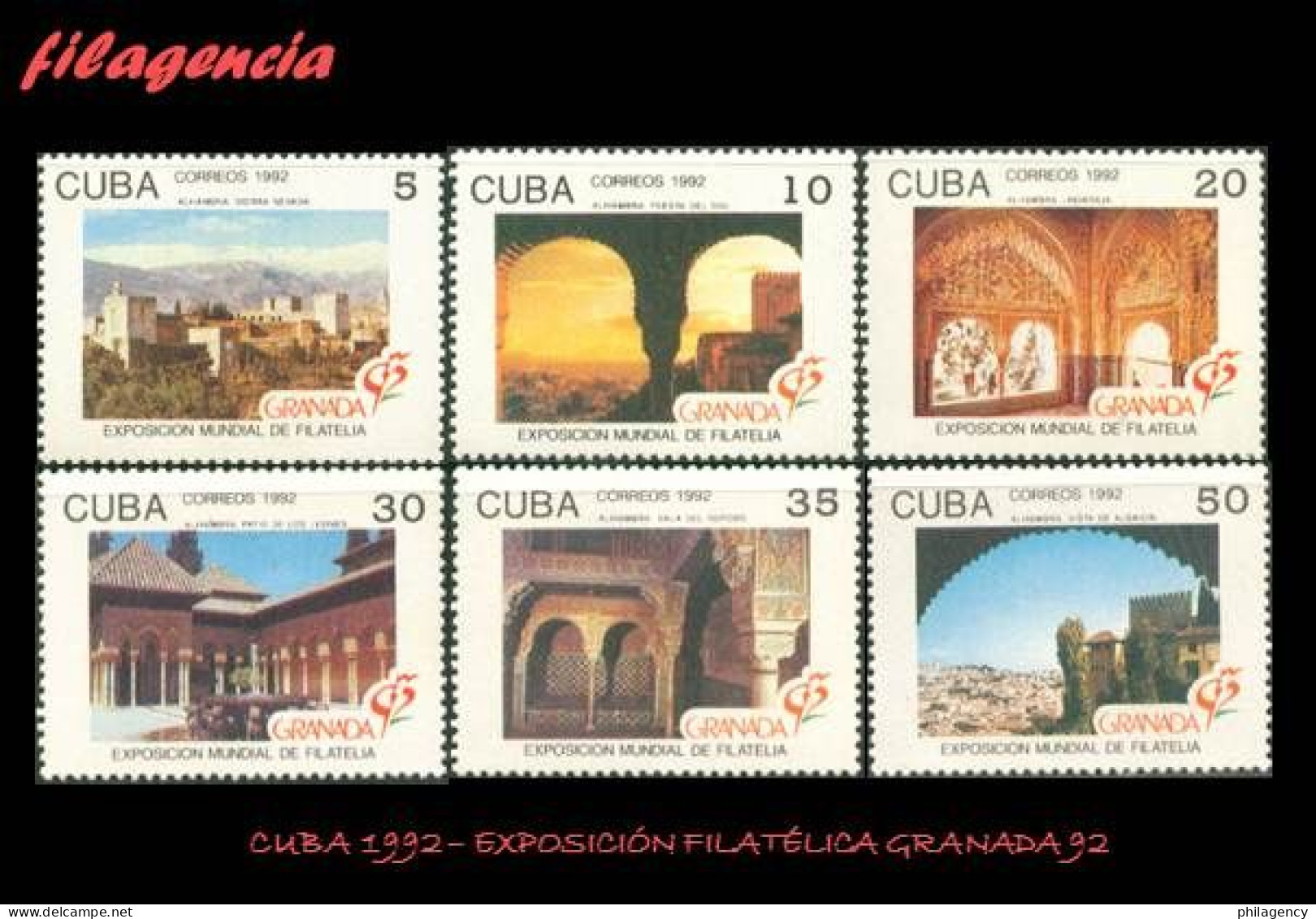 CUBA MINT. 1992-08 EXPOSICIÓN FILATÉLICA GRANADA 92 - Neufs