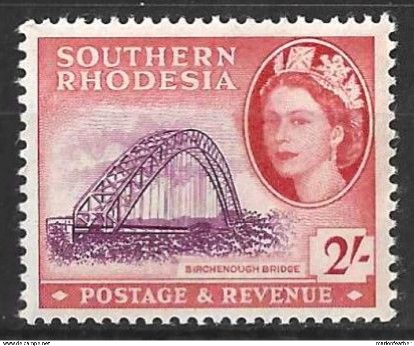 SOUTHERN RHODESIA....QUEENELIZABETH .II..(1952-22.)...." 1953."......2/-.....SG87.......MNH.. - Southern Rhodesia (...-1964)