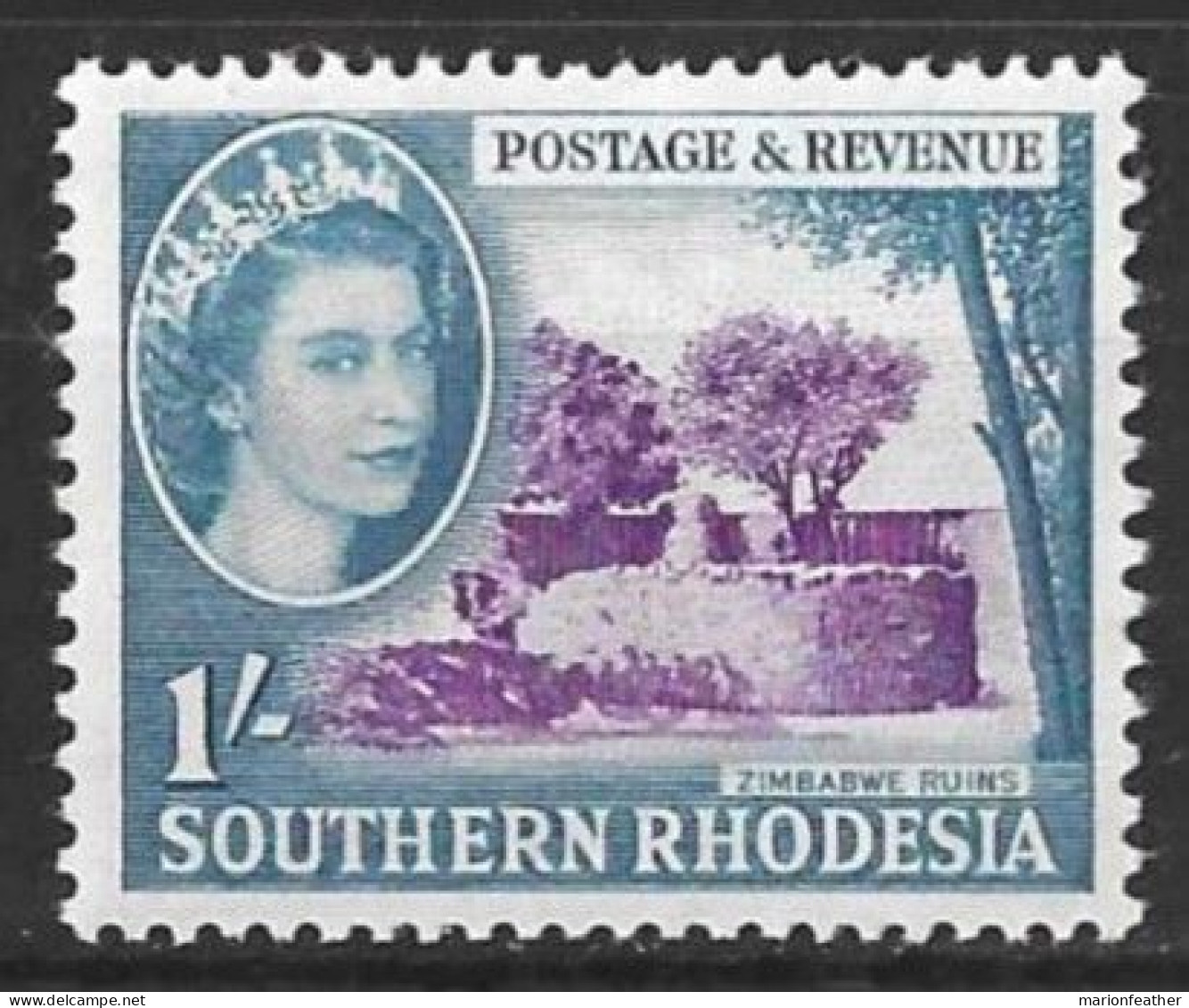 SOUTHERN RHODESIA....QUEENELIZABETH .II..(1952-22.)...." 1953."......1/-.....SG86.......MNH... - Southern Rhodesia (...-1964)