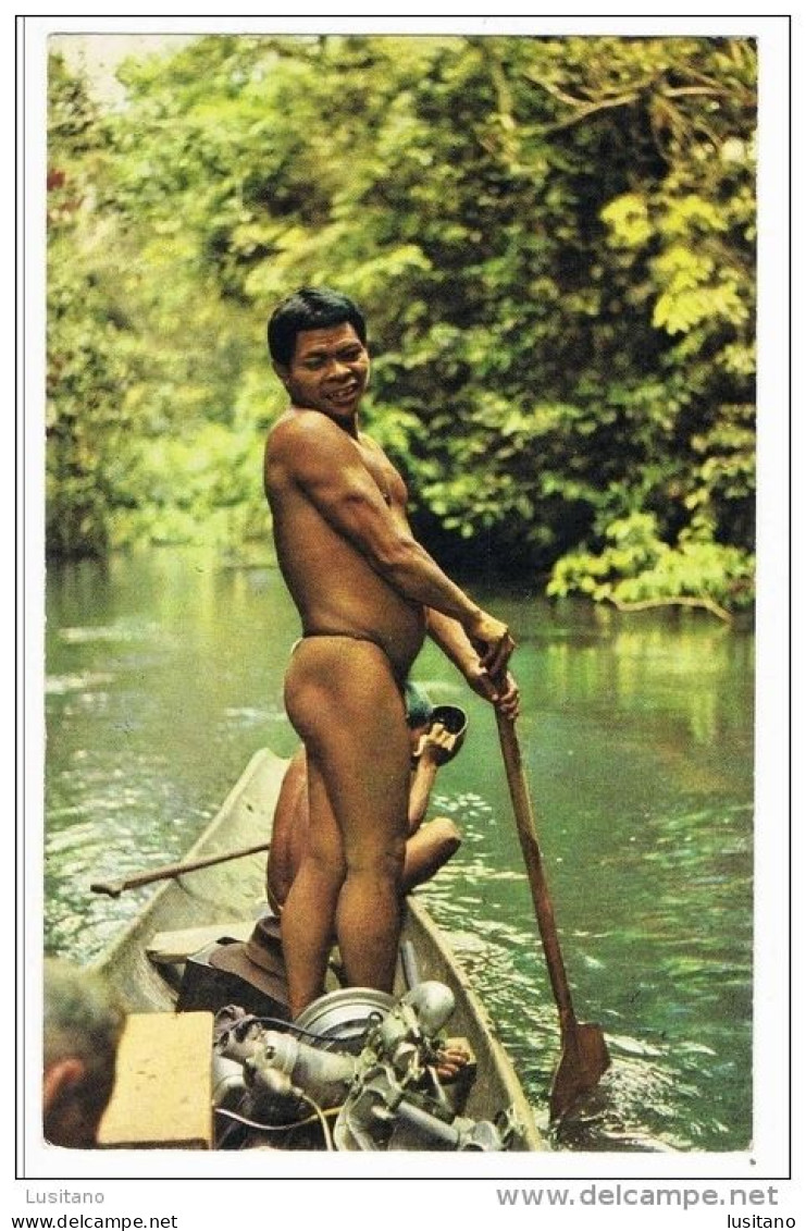 Indio Guaica - Indien - Native - Homme Nu - Pirogue Venezuela - Venezuela