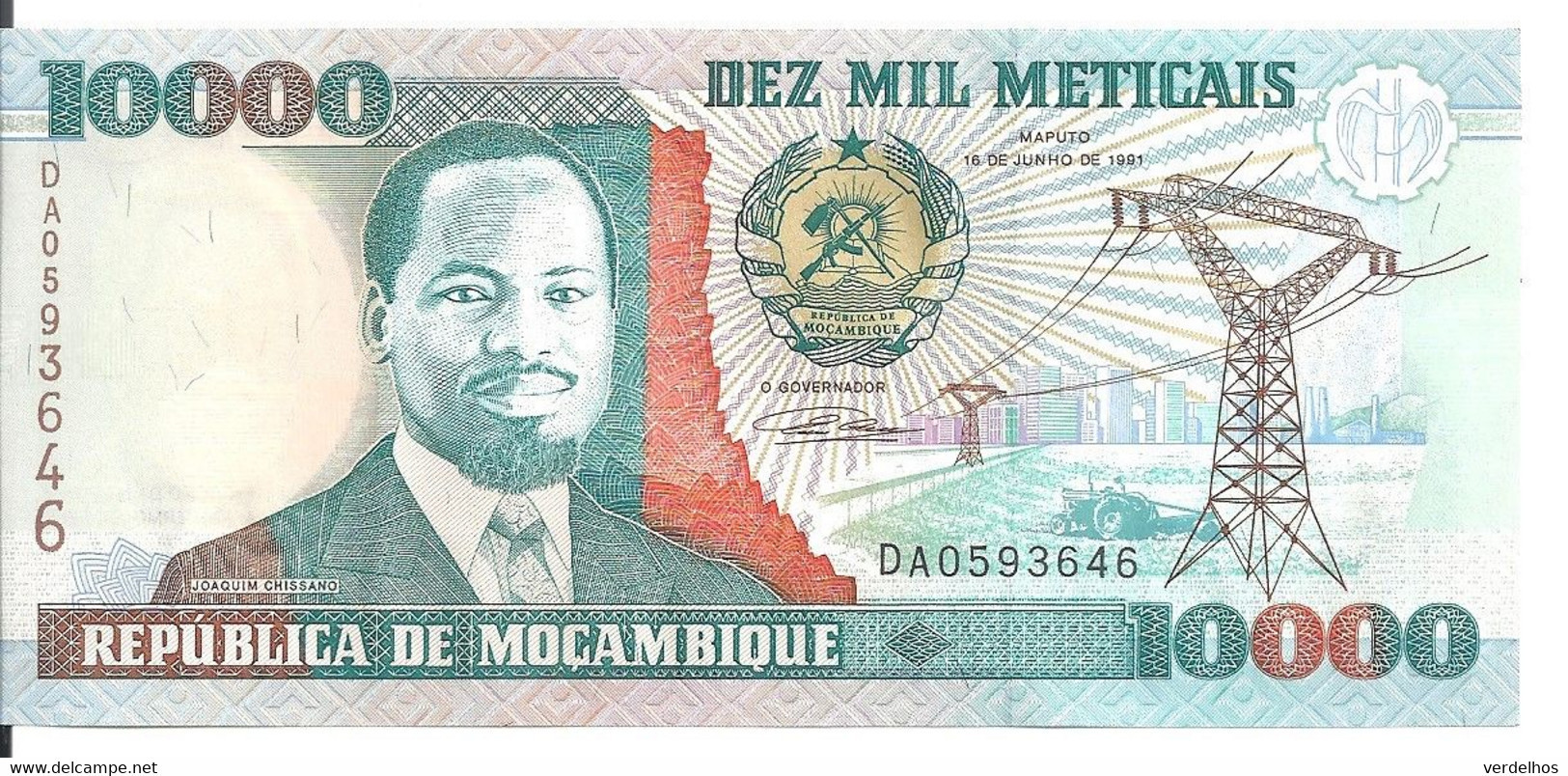 MOZAMBIQUE 10000 METICAIS 1991 UNC P 137 - Mozambique