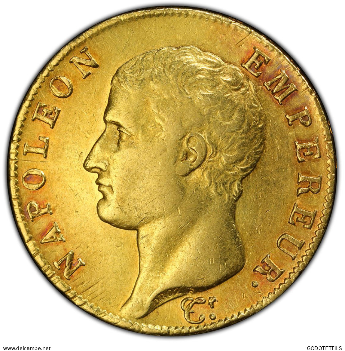 Monnaie Gradée PCGS AU 53-Premier-Empire 40 Francs Napoléon Ier 1806 Lille - 40 Francs (or)