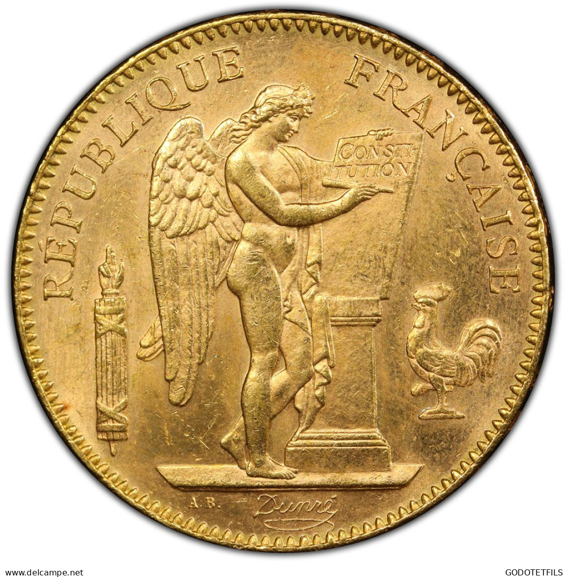 Monnaie Gradée PCGS MS64-III ème République-50 Francs Génie 1904 Paris - 50 Francs (gold)