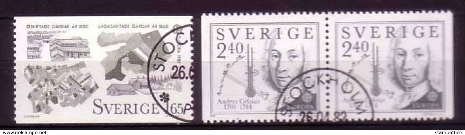 SCHWEDEN MI-NR. 1187-1188 D/D GESTEMPELT(USED) EUROPA 1982 HISTORISCHE EREIGNISSE ANDERS CELSIUS - Used Stamps
